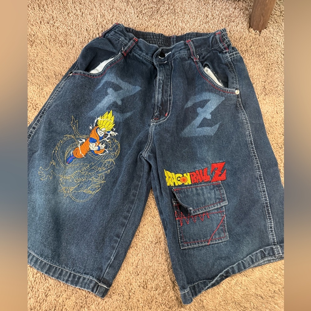 VTG Dragon Ball Z Denim Shorts with‎ Embroidered Goku